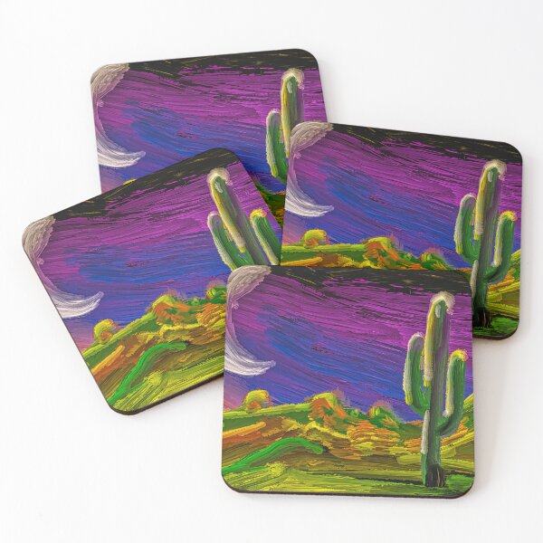 Item preview, Desert Moonrise - Impressionistic Digital Painting designed and sold by Keltoi-art.