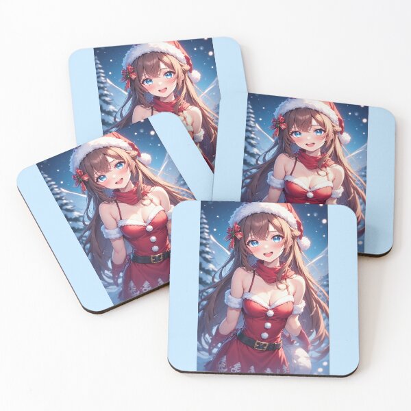 Item preview, Cute anime santa girl designed and sold by ArtsJulian.