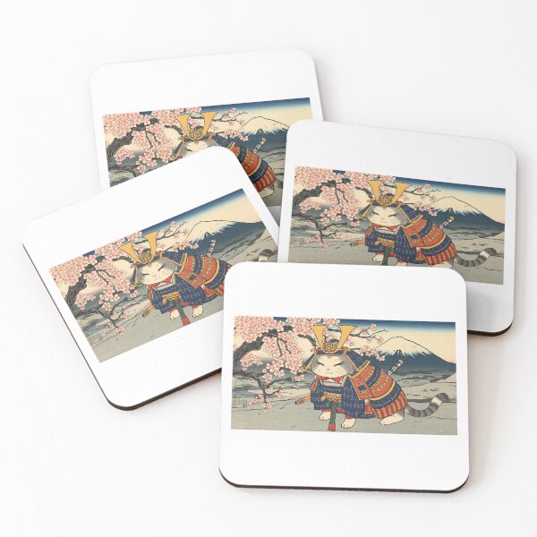 Item preview, “Samurai Cat in Ukiyo-e Style” designed and sold by ZenPop Art.