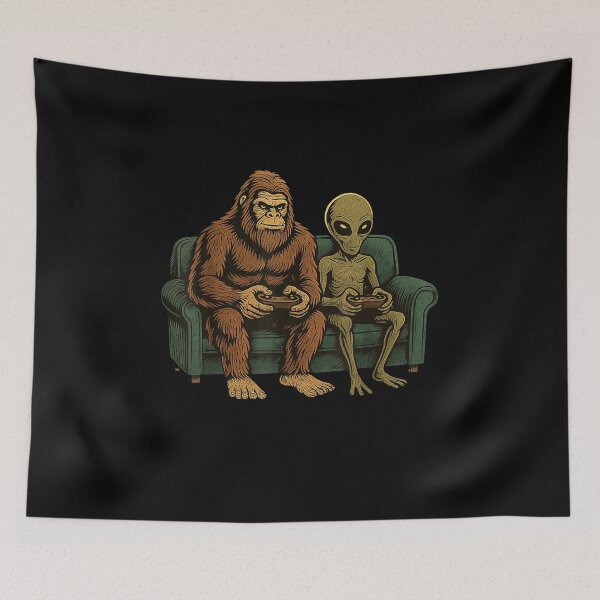 Item preview, Bigfoot Alien and Santa Claus Believer Cute Christmas designed and sold by BASKF.