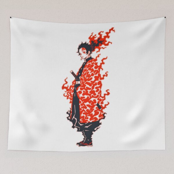 Item preview, Flame Ronin Aesthetic – Red Inferno Warrior Art designed and sold by Artistic canvas store.