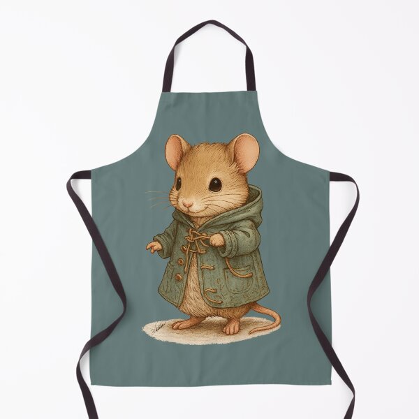 Item preview, Cute Mouse in a Duffle Coat | Vintage Illustration for a Children's Story | Animal with Clothes Storybook designed and sold by DakotaPoppin.
