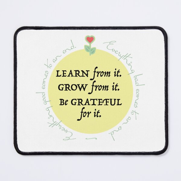 Item preview, Learn. Grow. Be grateful. designed and sold by bubbledoodoo.