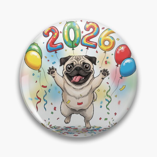 Item preview, Pug en Fiesta de Confeti designed and sold by PetJoyPrintsCO.