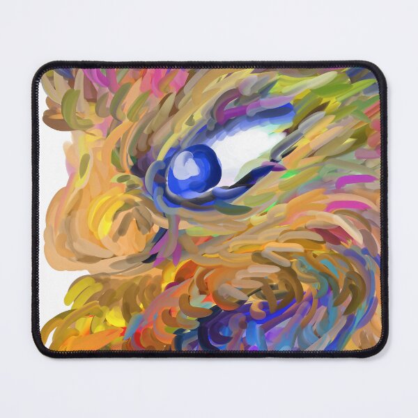 Item preview, Gaze of the Color Dragon - Abstract Face Expressionist Painting designed and sold by Keltoi-art.