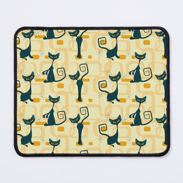 Item preview, 1950s Mid Century Modern Atomic Starburst Black Cats designed and sold by RetroMaggie.