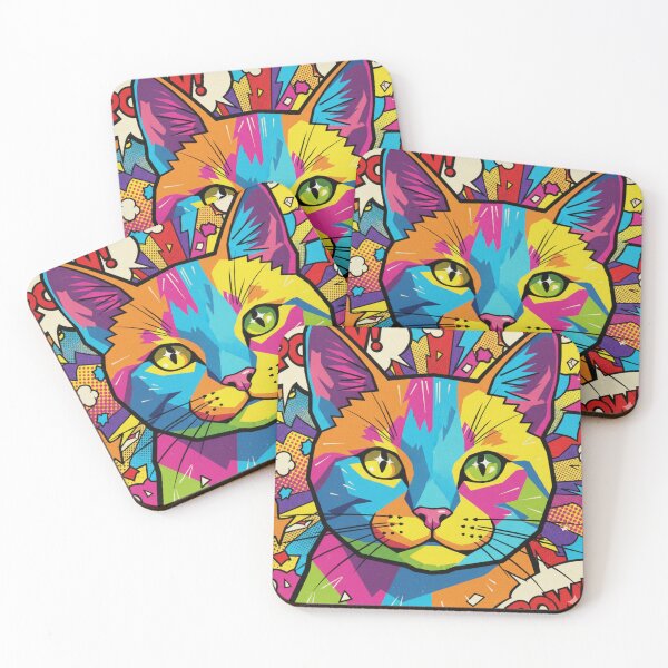 Item preview, Pop Art Cat Boom Pow – Comic Rainbow Cat designed and sold by bsbd-action.