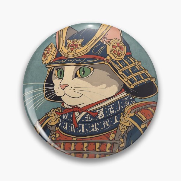 Item preview, “Samurai Cat in Ukiyo-e Style” designed and sold by ZenPop Art.