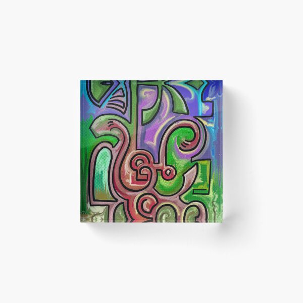 Item preview, Abstract Tribal Spirit – Geometric Design Digital Painting designed and sold by Keltoi-art.