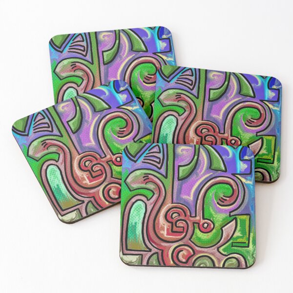 Item preview, Abstract Tribal Spirit – Geometric Design Digital Painting designed and sold by Keltoi-art.