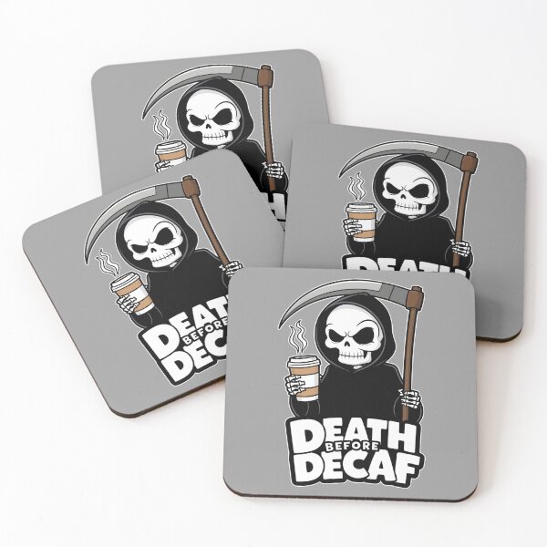 Item preview, Grim Reaper Coffee Humor Art designed and sold by Skulls & Calaveras.