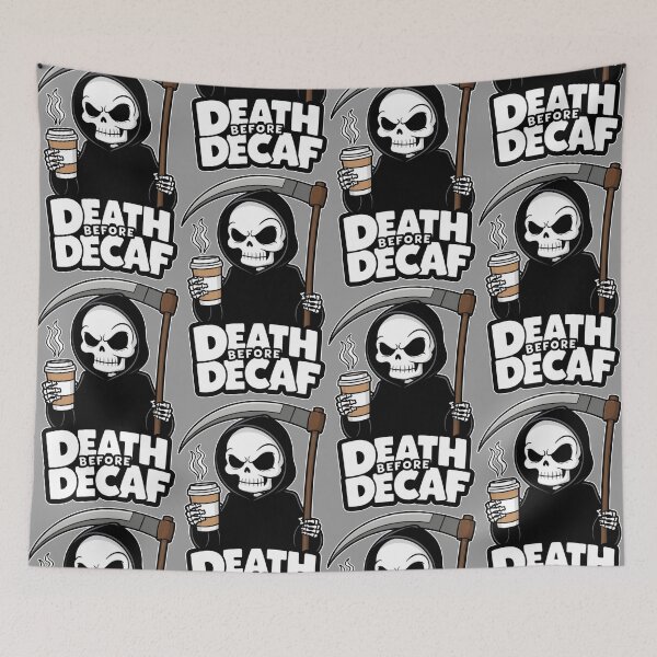 Item preview, Grim Reaper Coffee Humor Art designed and sold by Skulls & Calaveras.