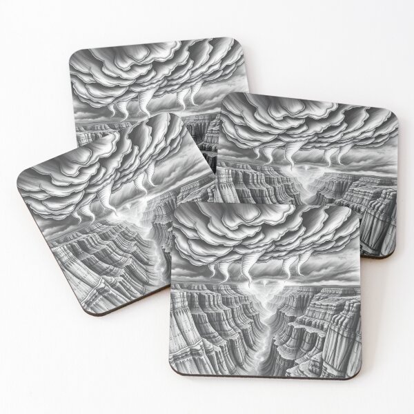 Item preview, Grand Canyon Tornado Lightning - Epic Surreal Pencil Art designed and sold by EllDAV777.