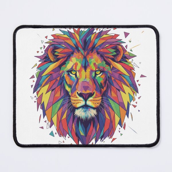 Item preview, León Arcoíris Low Poly – Rey de la Selva Moderno designed and sold by bsbd-action.
