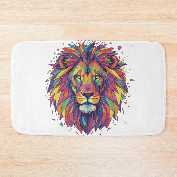Item preview, León Arcoíris Low Poly – Rey de la Selva Moderno designed and sold by bsbd-action.