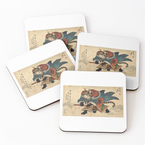 Item preview, “Samurai Cat in Ukiyo-e Style” designed and sold by ZenPop Art.