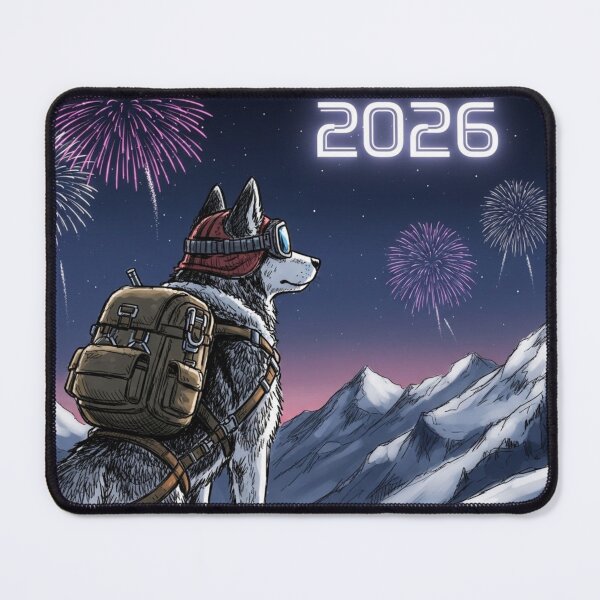 Item preview, Adventurer Husky New Year 2026 designed and sold by PetJoyPrintsCO.