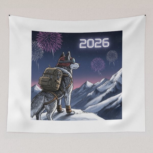 Item preview, Adventurer Husky New Year 2026 designed and sold by PetJoyPrintsCO.