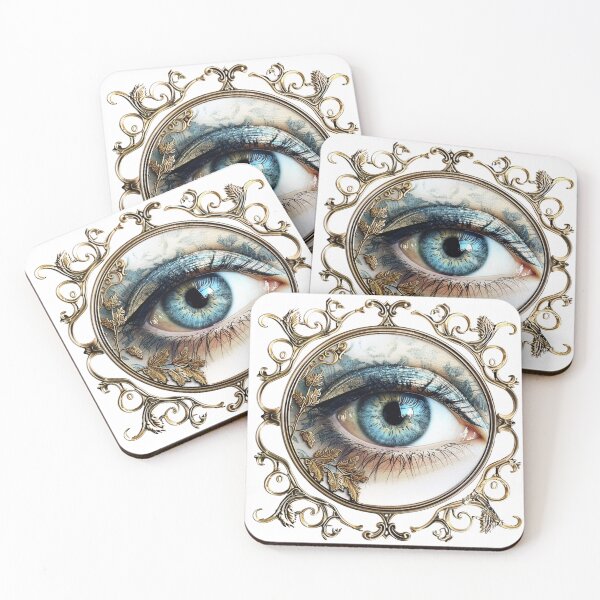 Item preview, Eye in golden frame designed and sold by Abizola.