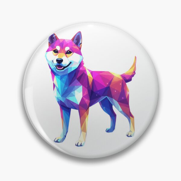 Item preview, Shiba Inu Pop Art Poligonal Arcoíris designed and sold by bsbd-action.