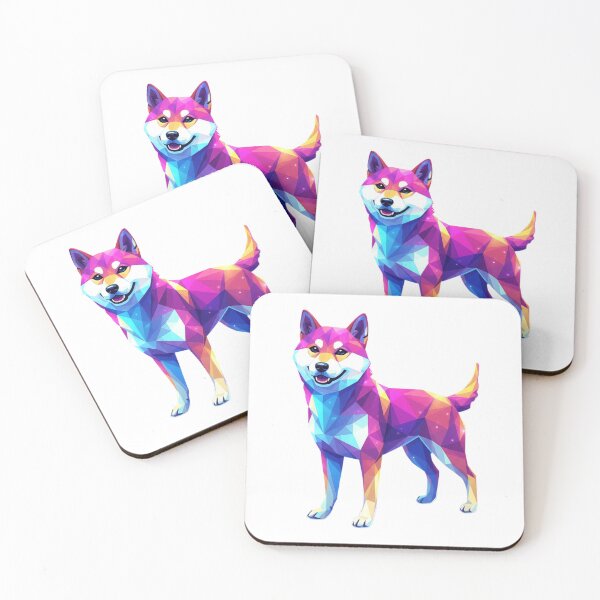 Item preview, Shiba Inu Pop Art Poligonal Arcoíris designed and sold by bsbd-action.