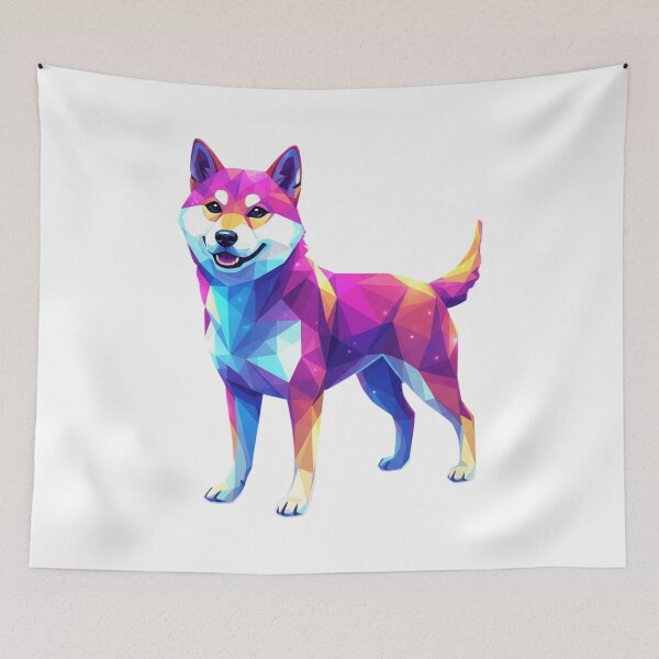Item preview, Shiba Inu Pop Art Poligonal Arcoíris designed and sold by bsbd-action.