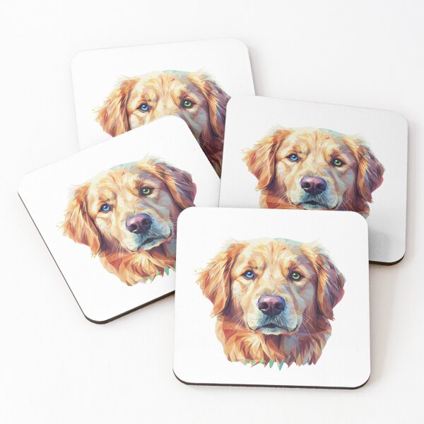 Item preview, Golden Retriever Low Poly – Belleza Dorada Geométrica designed and sold by bsbd-action.