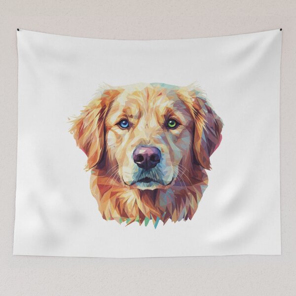 Item preview, Golden Retriever Low Poly – Belleza Dorada Geométrica designed and sold by bsbd-action.