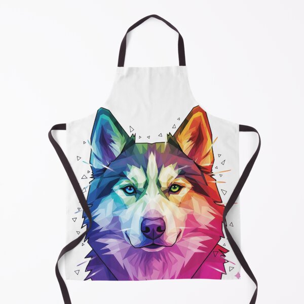 Item preview, Husky Siberiano Low Poly – Lobo de Colores designed and sold by bsbd-action.