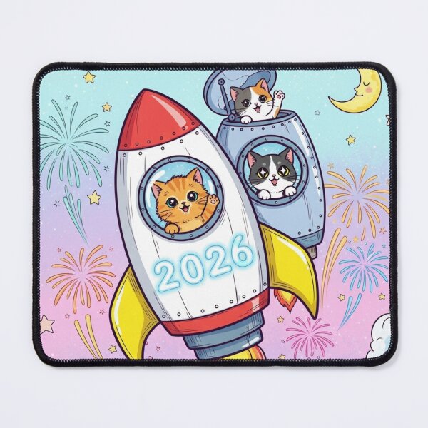 Item preview, Kittens in Rocket 2026 designed and sold by PetJoyPrintsCO.
