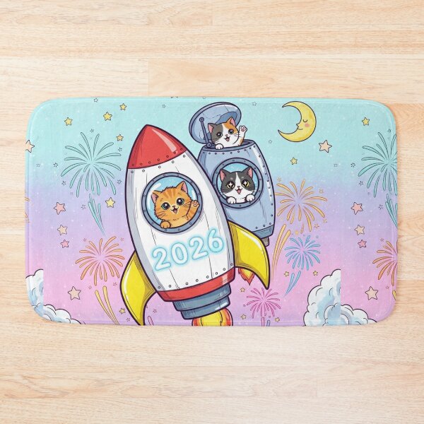 Item preview, Kittens in Rocket 2026 designed and sold by PetJoyPrintsCO.