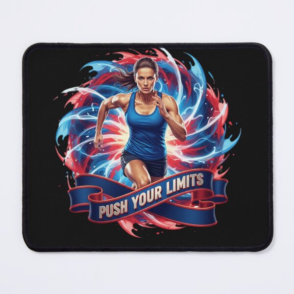 Item preview, "Push Your Limits" Running Motivation T-Shirt | Intense Fitness Pop Art Design designed and sold by BoldBloomArt.