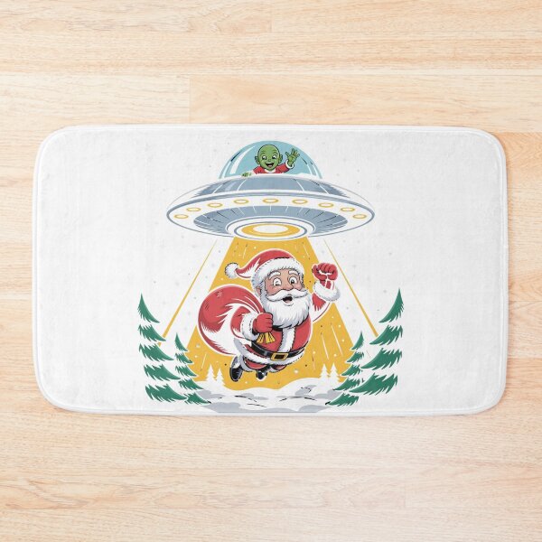 Item preview, Quirky Alien Christmas Santa Abduction UFO Holiday Humor designed and sold by chattsuede.