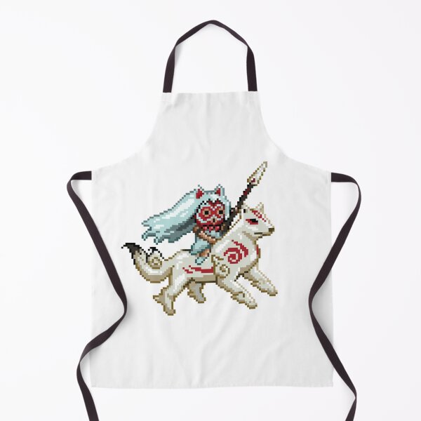 Item preview, Princess Mononoke x Okami Pixel Art designed and sold by PinkbeanArt.
