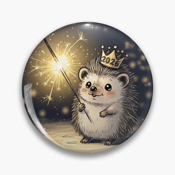 Item preview, Hedgehog with Sparkler 2026 designed and sold by PetJoyPrintsCO.