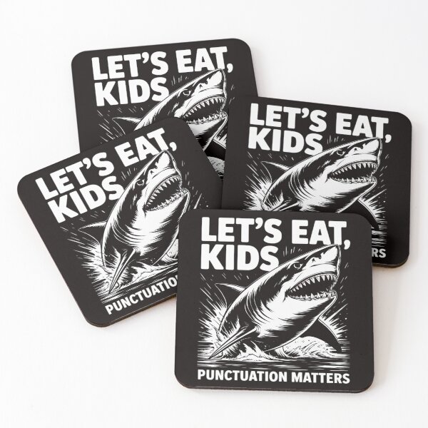 Item preview, Shark Let's Eat Kids Punctuation Matters Grammar designed and sold by LapFemile.