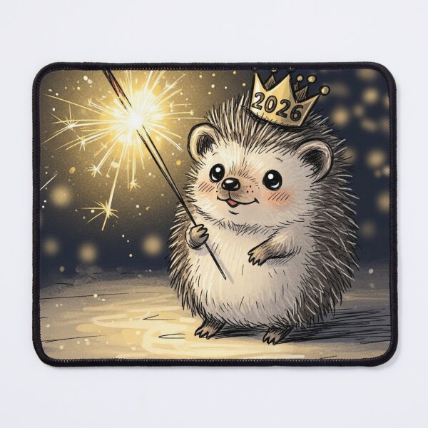 Item preview, Hedgehog with Sparkler 2026 designed and sold by PetJoyPrintsCO.