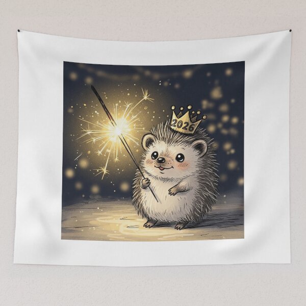 Item preview, Erizo con Bengala 2026 designed and sold by PetJoyPrintsCO.