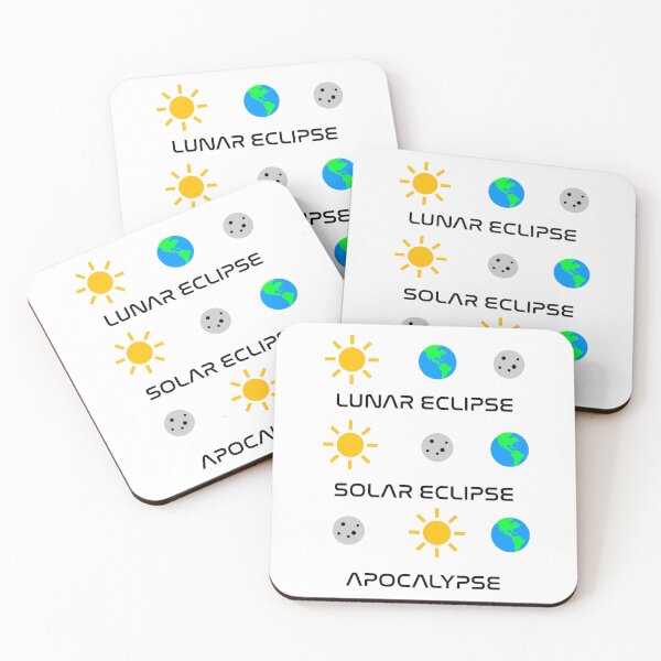 Item preview, Funny Nerdy Lunar Eclipse Solar Eclipse Apocalypse Moon Sun Earth Science Teacher Black Text designed and sold by MathWare MathClips.