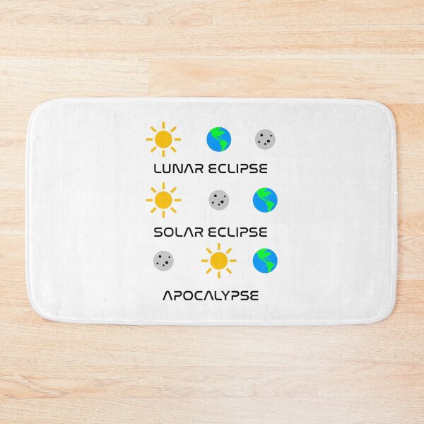 Item preview, Funny Nerdy Lunar Eclipse Solar Eclipse Apocalypse Moon Sun Earth Science Teacher Black Text designed and sold by MathWare MathClips.