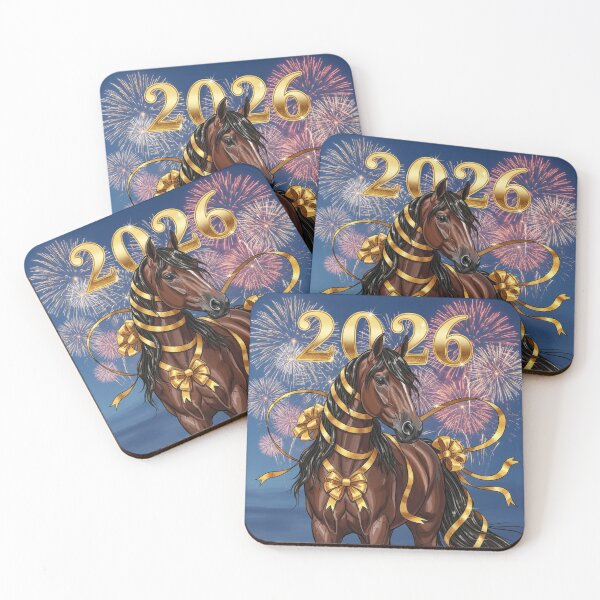 Item preview, Elegant New Year Horse 2026 designed and sold by PetJoyPrintsCO.
