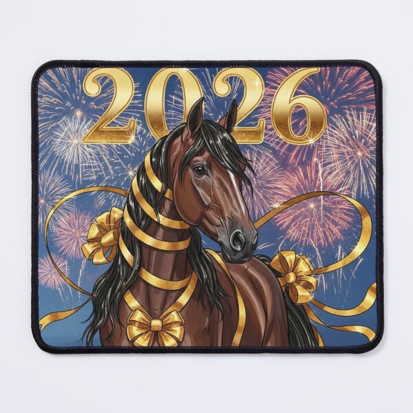 Item preview, Elegant New Year Horse 2026 designed and sold by PetJoyPrintsCO.