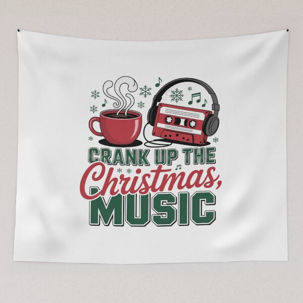 Item preview, Crank Up Retro Christmas Music Cassette Tape designed and sold by chattsuede.