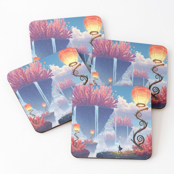 Item preview, The Lonely Traveler Traversing the Floating Coral Islands designed and sold by dewaaliverse.