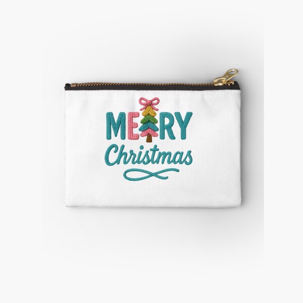 Item preview, MERRY CHRISTMAS Chunky Knit with Tree and Pink Bow | Pastel Christmas Design designed and sold by Polarisofficial.