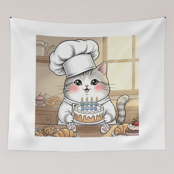 Item preview, Baker Cat 2026 Celebration designed and sold by PetJoyPrintsCO.