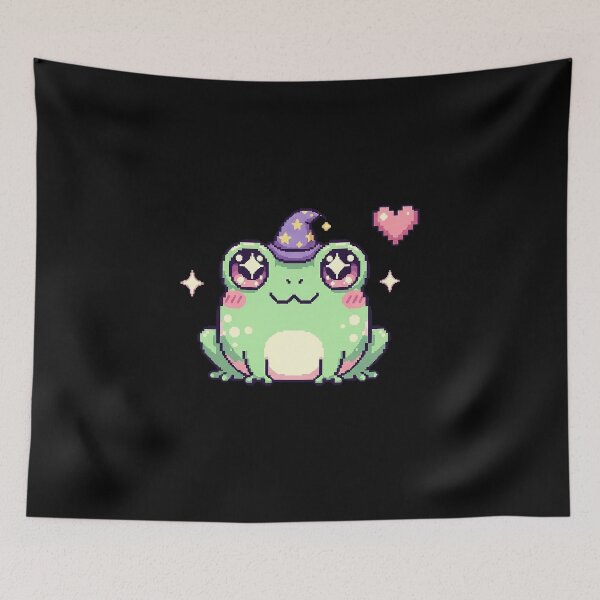 Item preview, Pixel Frog Wizard with Heart designed and sold by PixelMarrero.
