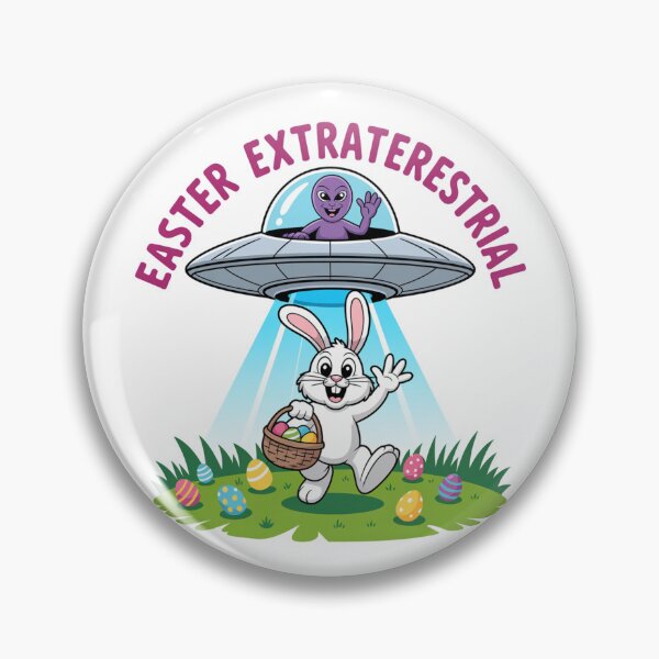 Item preview, Humorous Alien Easter Extraterrestrial Bunny UFO Whimsical designed and sold by chattsuede.