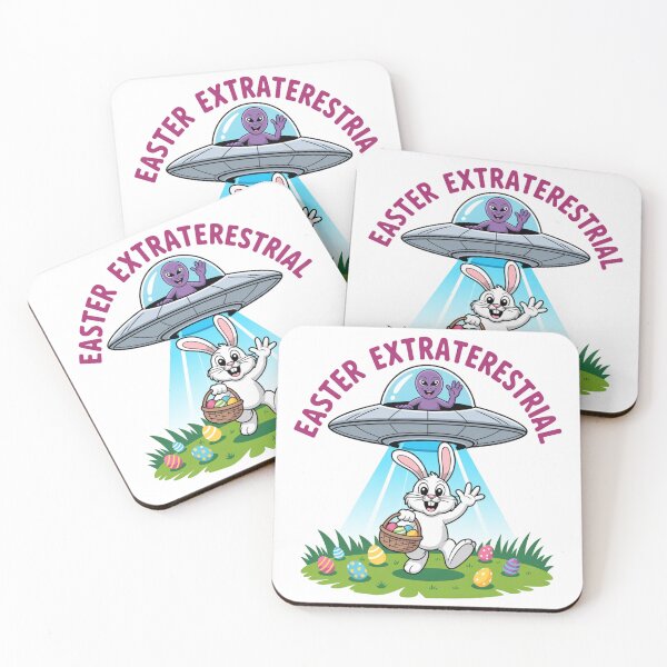 Item preview, Humorous Alien Easter Extraterrestrial Bunny UFO Whimsical designed and sold by chattsuede.