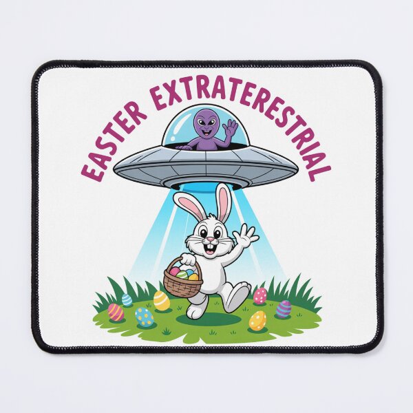 Item preview, Humorous Alien Easter Extraterrestrial Bunny UFO Whimsical designed and sold by chattsuede.
